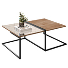 Mesa De Centro Industrial Com Espelho Ariel Demolição - Palla