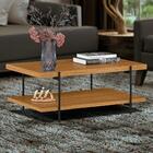 Mesa De Centro Industrial Para Sala Nature Fosco Luna Shop Jm