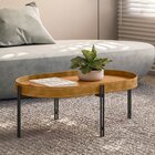 Mesa De Centro Industrial Para Sala Nature Fosco Mônaco Linea