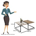 Mesa De Centro Industrial Platinum Decor