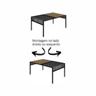 Mesa De Centro Industrial Retrô Madeira/aço York Hanover/preto