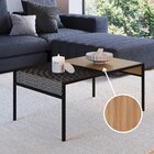 Mesa De Centro Industrial Retrô Madeira/aço York Hanover/preto