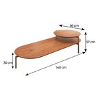 Mesa De Centro Industrial Tampo Em Mdf Moscow Champagne/cinam