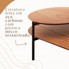 Mesa De Centro Industrial Tampo Em Mdf Moscow Dark/cinamomo