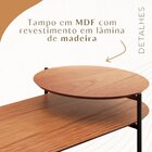 Mesa De Centro Industrial Tampo Em Mdf Moscow Dark/cinamomo