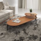 Mesa De Centro Industrial Tampo Em Mdf Moscow Dark/cinamomo