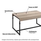 Mesa De Centro Industrial Vitoria - Carvalho/preto