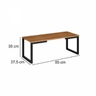 Mesa De Centro Innovare Preto/canela Rústico - Art Panta