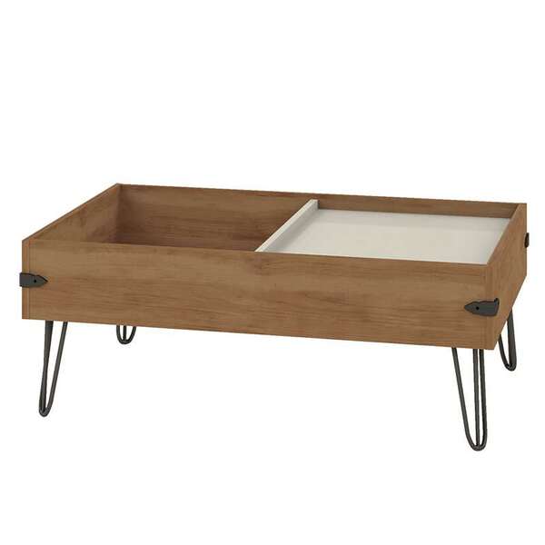 Mesa de Centro Iron - Lider Design - Buriti / Off white / Pre