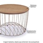 Mesa De Centro Ísis Com Tampo Em Mdf 90 Cm - Pinhão - Marrom