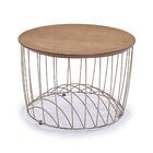 Mesa De Centro Ísis Com Tampo Em Mdf 90 Cm - Pinhão - Marrom