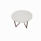 Mesa De Centro Jade Clean Pés De Aço Elegância Durabilidade