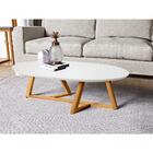 Mesa De Centro Jasper Branco Amêndoa