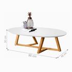 Mesa De Centro Jasper Branco Amêndoa