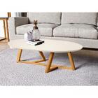 Mesa De Centro Jasper Off White Amêndoa