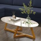 Mesa De Centro Jasper Off White Amêndoa