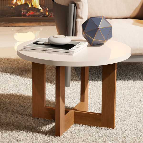 Mesa De Centro Jb 8001 Luxo Para Sala De Estar - Perola Com C