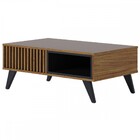 Mesa De Centro Jeri 1 Nicho Noce Milano/preto Fosco - Colibri