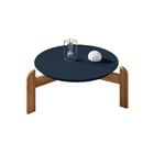 Mesa De Centro Julliane Azul Cobalto Cedro