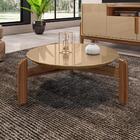 Mesa De Centro Julliane Champagne/cedro