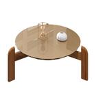 Mesa De Centro Julliane Champagne/cedro