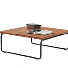 Mesa De Centro Kairos 70x70 Pé Preto Bisart Decor Cinamomo