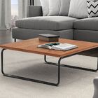 Mesa De Centro Kairos 70x70 Pé Preto Bisart Decor Cinamomo