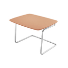 Mesa De Centro Kairos Base Cromada 54x43cm Larflex Coral