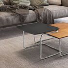 Mesa De Centro Kairos Base Cromada 54x43cm Larflex Preto