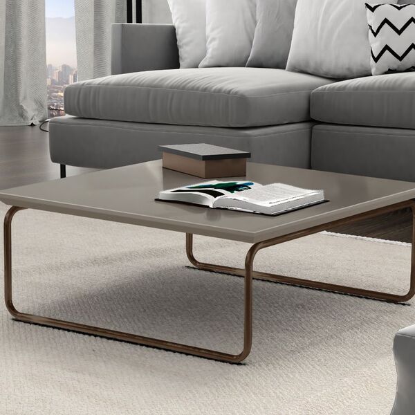 Mesa De Centro Kairos Pé Café Bisart Decor Concreto