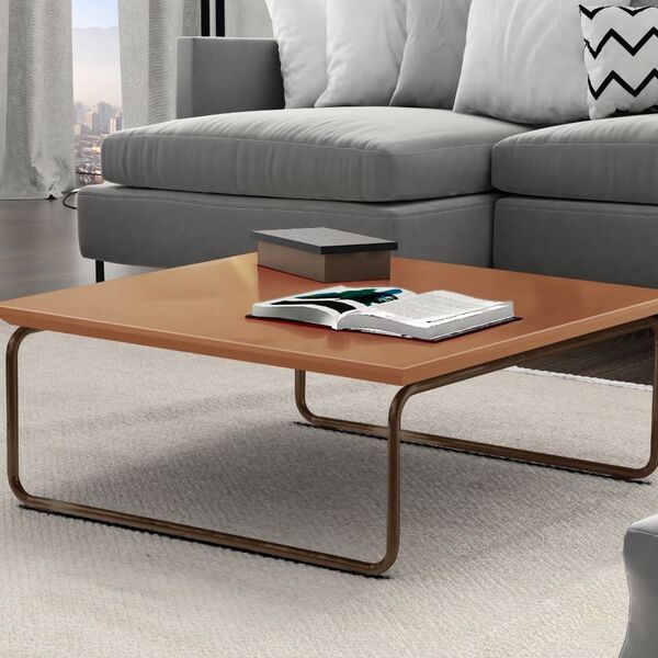 Mesa De Centro Kairos Pé Café Bisart Decor Terracota