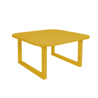 Mesa De Centro Lateral De Apoio Para Sala Estar Square Amarel