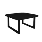 Mesa De Centro Lateral De Apoio Para Sala Estar Square Preto