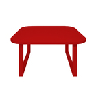 Mesa De Centro Lateral De Apoio Para Sala Estar Square Vermel