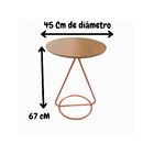 Mesa De Centro Lateral Maria Pé De Ferro Estilo Industrial