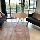 Mesa De Centro Lateral Maria Pé De Ferro Estilo Industrial