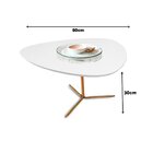 Mesa De Centro Líbano Palheta Metal 50x30 Branco