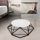 Mesa De Centro Life Industrial Pé Ferro Preto Tampo Madeira B