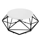 Mesa De Centro Life Industrial Pé Ferro Preto Tampo Madeira B