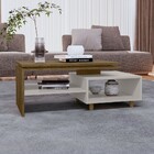 Mesa De Centro Lima 1 Prateleira Cinamomo/off White - Móveis