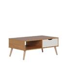 Mesa de Centro Lisboa M-106 com 1 gaveta e nicho Freijo Off W