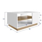 Mesa De Centro Livorno Completa Móveis Branco/oak