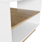 Mesa De Centro Livorno Retangular 1 Prateleira Marrom Branco