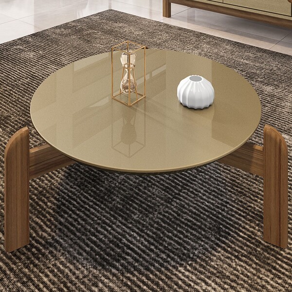 Mesa De Centro Lizz Champagne/cedro - Casa D