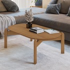 Mesa De Centro Lizz Oblonga Cedro - Casa D Móveis