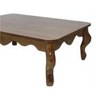 Mesa De Centro Luiz Xv Madeira Maciça Verniz Imbuia