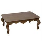 Mesa De Centro Luiz Xv Madeira Maciça Verniz Imbuia