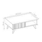 Mesa De Centro Lujan Noce Milano / Preto