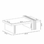 Mesa De Centro Luna Sem Espelho Nature / Preto - Hb Móveis