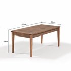 Mesa De Centro Madeira Maciça Riade Stain Castanho